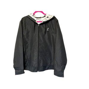 Walt Disney World Mickey Mouse Black Full-Zip Hooded Windbreaker Jacket XXL